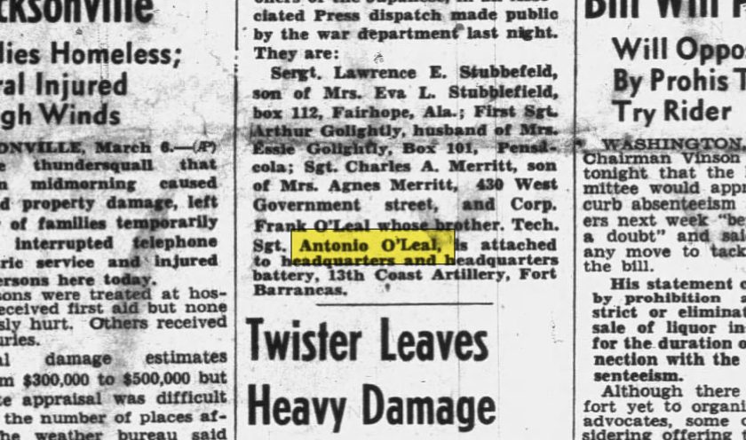 March 7, 1943: "Corp